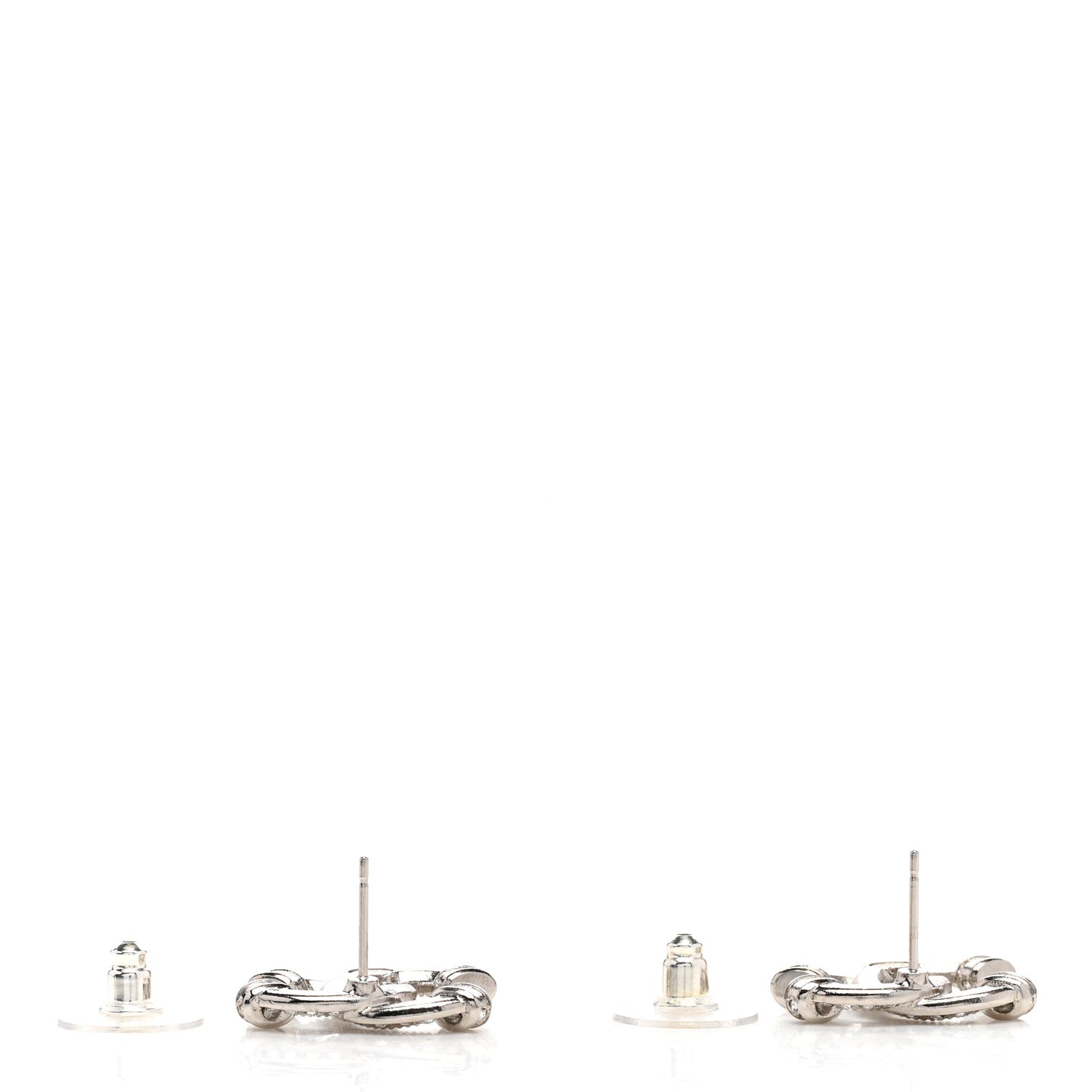 Crystal CC Earrings Silver