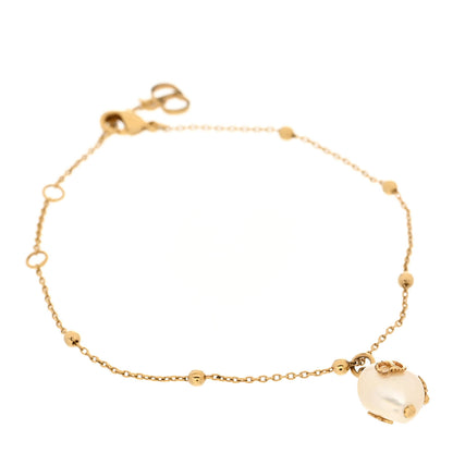 Christian Dior Fresh Water Pearl Metal Perles De Desir Charm Bracelet Gold 1 of 5