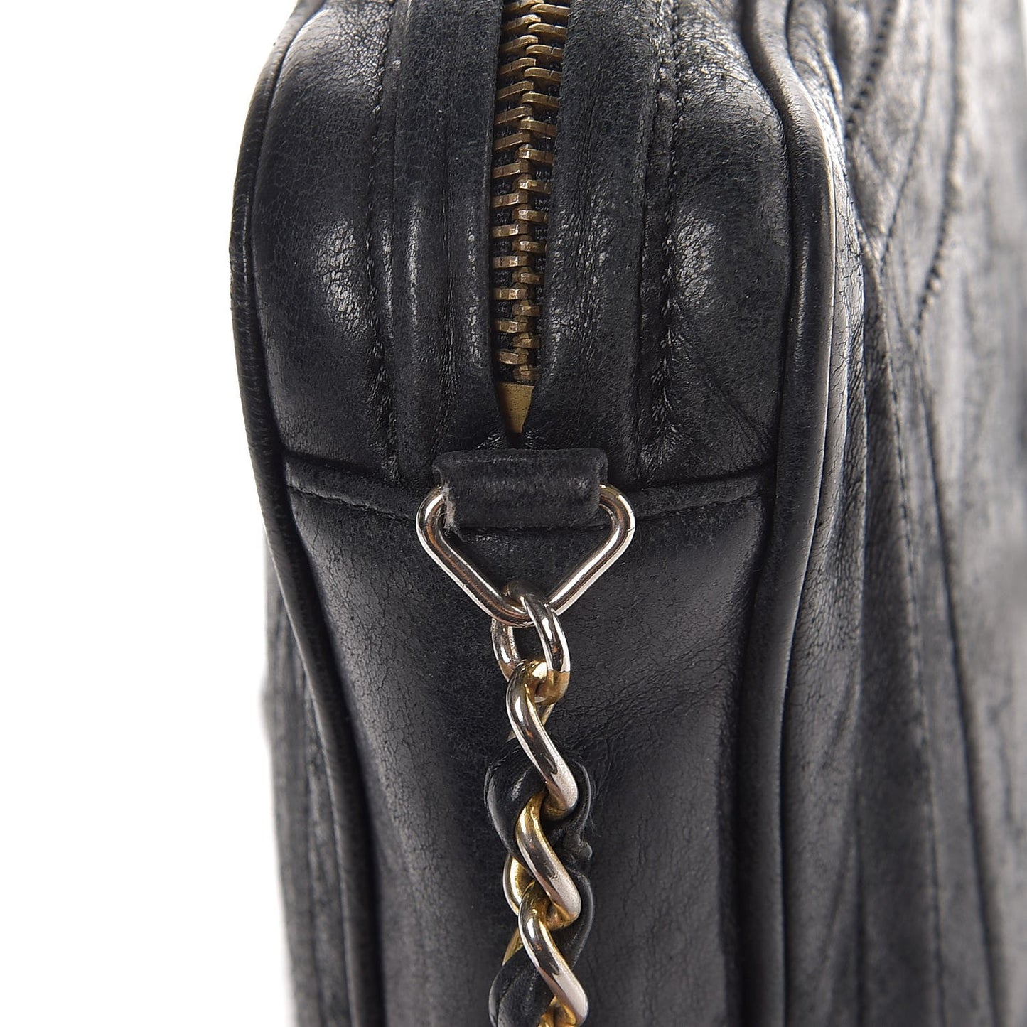Lambskin Tassel Camera Case Black