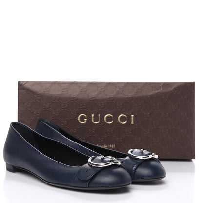 Gucci Calfskin Sachalin Flats 38.5 Blue 9 of 10