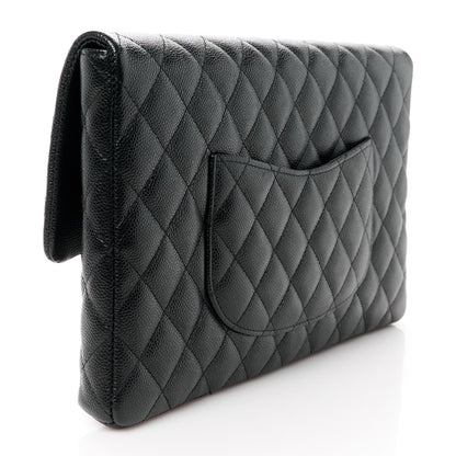 Chanel Caviar Quilted Flap Clutch Black 3 of 12