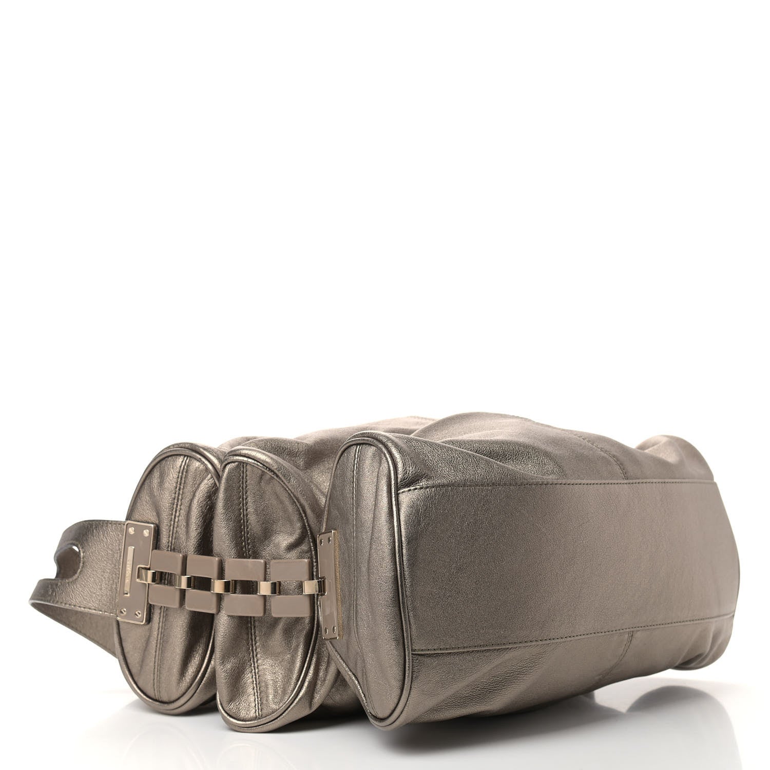 Versace Metallic Calfskin Resin Villa Moda Hobo Bronze 4 of 8