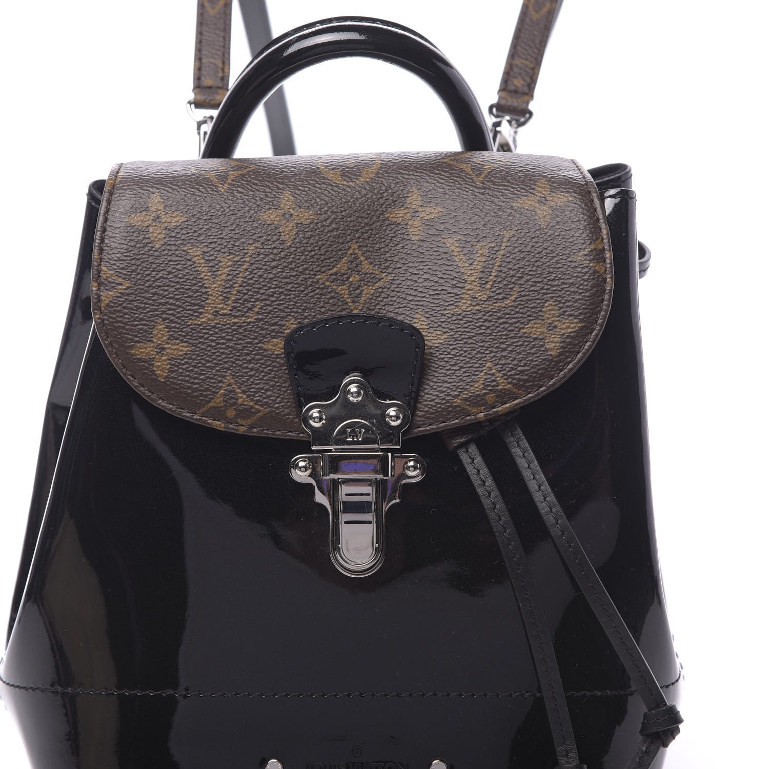 Louis Vuitton Patent Monogram Hot Springs Backpack Black 6 of 8
