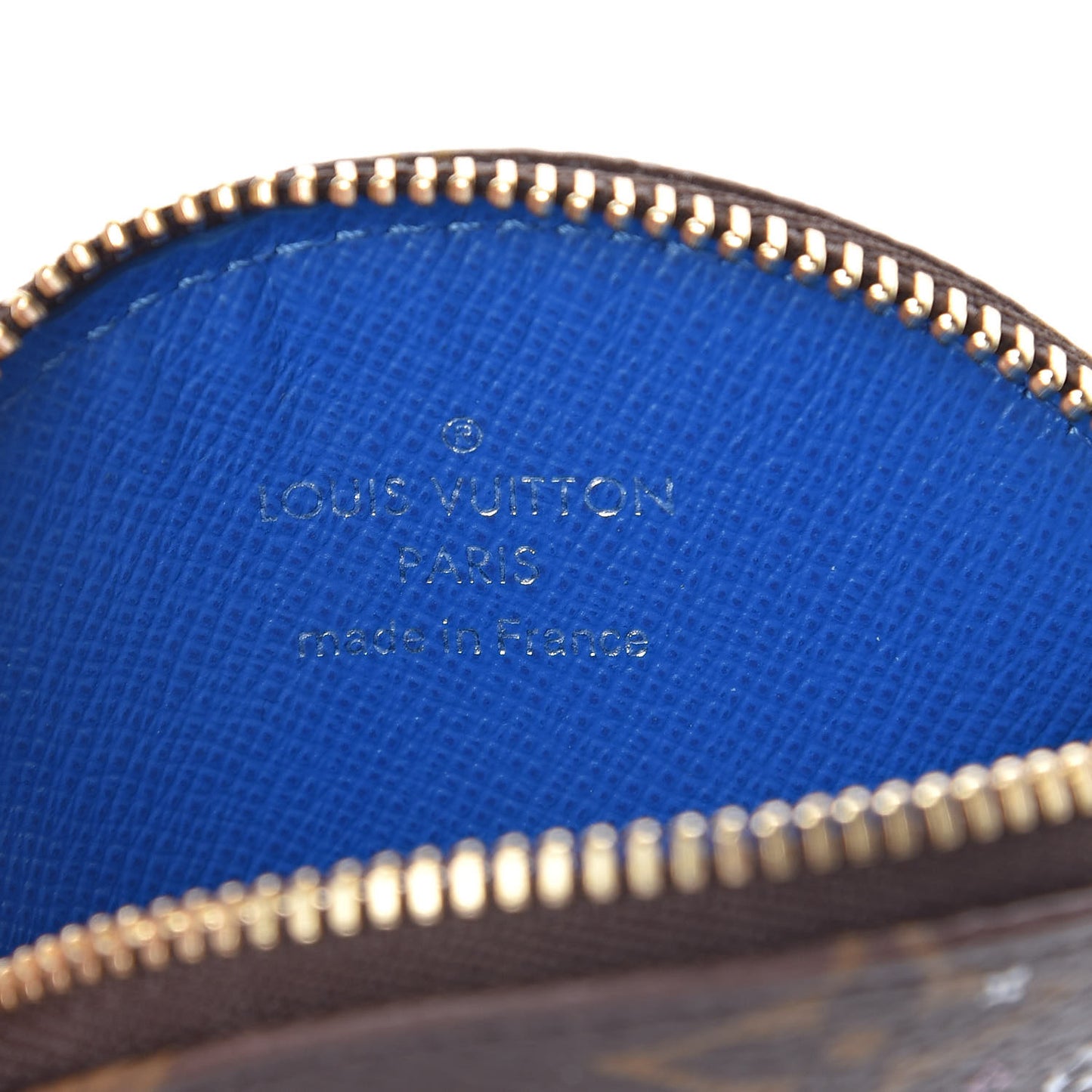 Monogram 2019 Christmas Animation Round Coin Purse Blue
