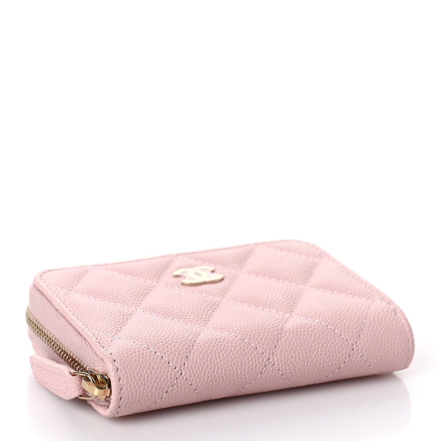 Chanel Caviar Quilted Zip Coin Purse Light Pink 4 of 10