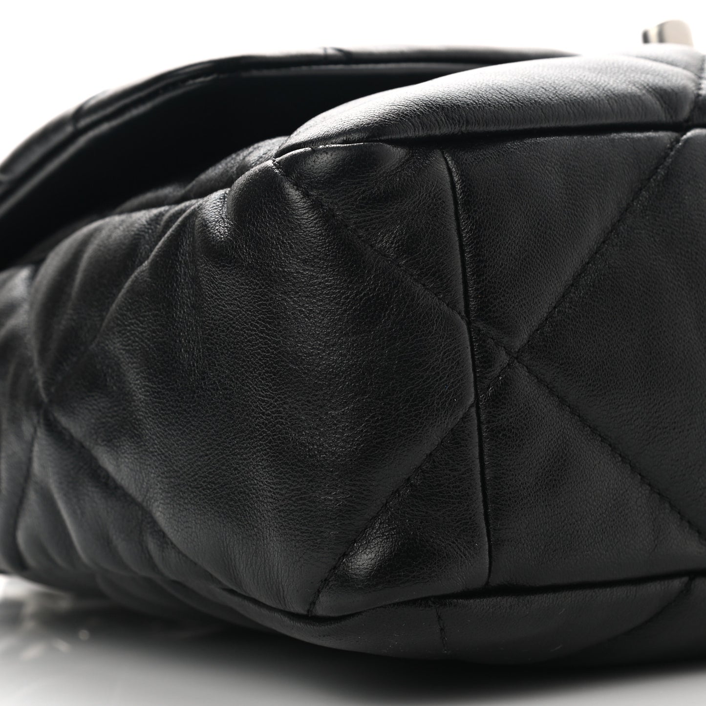 Lambskin Quilted Large Chanel 19 Flap Black