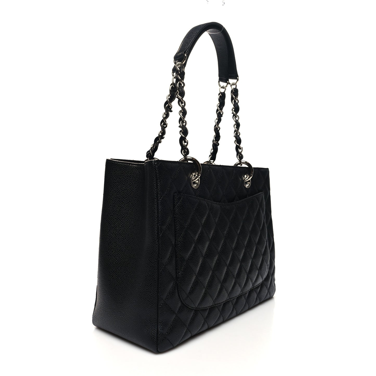 Caviar Quilted Grand Shopping Tote GST Black