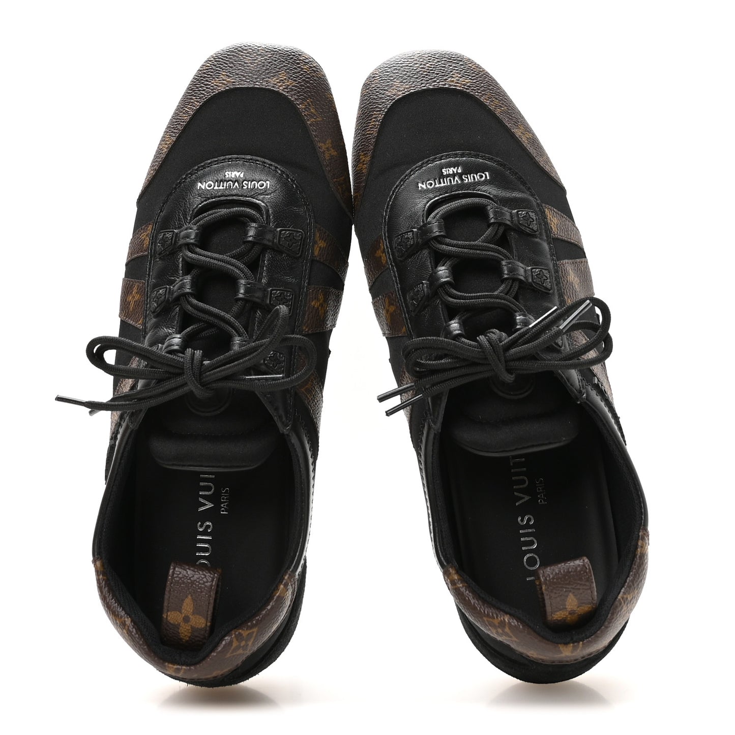 Monogram Calfskin Womens LV Sneakerina 40 Black
