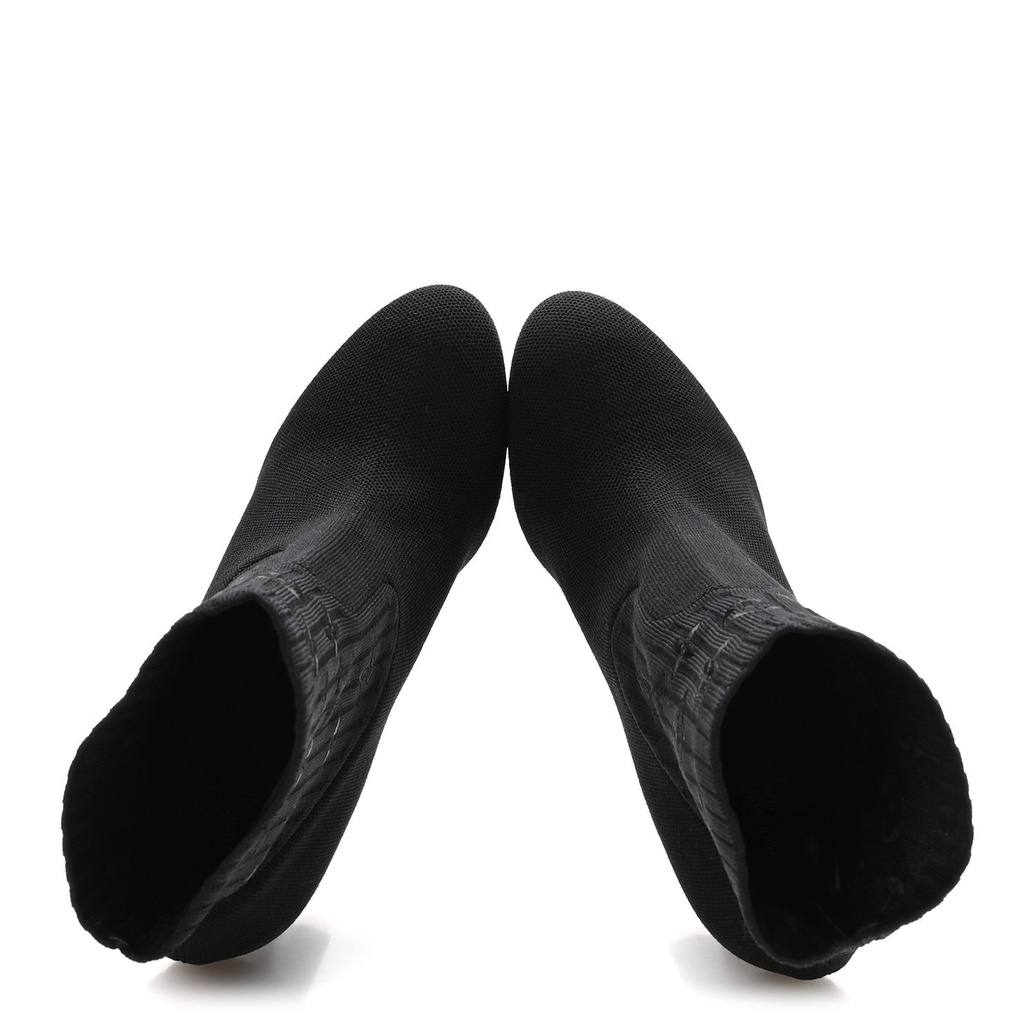 Louis Vuitton Monogram Stretch Fabric Silhouette Ankle Boots 39 Black 2 of 8