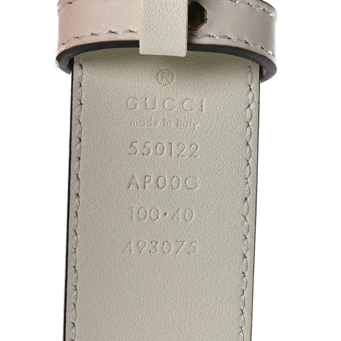 Calfskin Trapuntata Zumi 30mm Belt 100 40 White