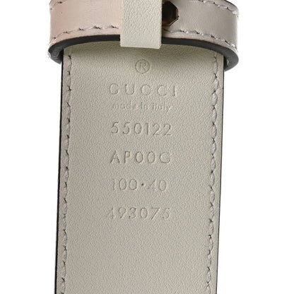 Gucci Calfskin Trapuntata Zumi 30mm Belt 100 40 White 3 of 5