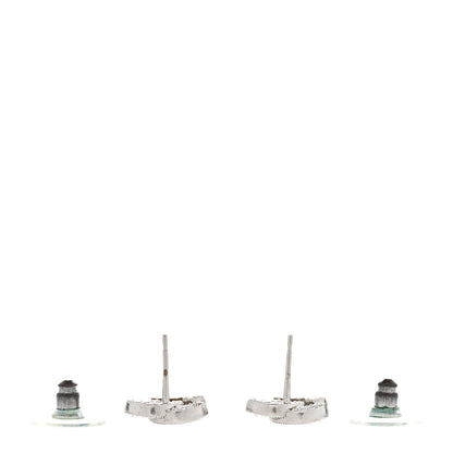 Chanel Crystal CC Earrings Silver 3 of 5