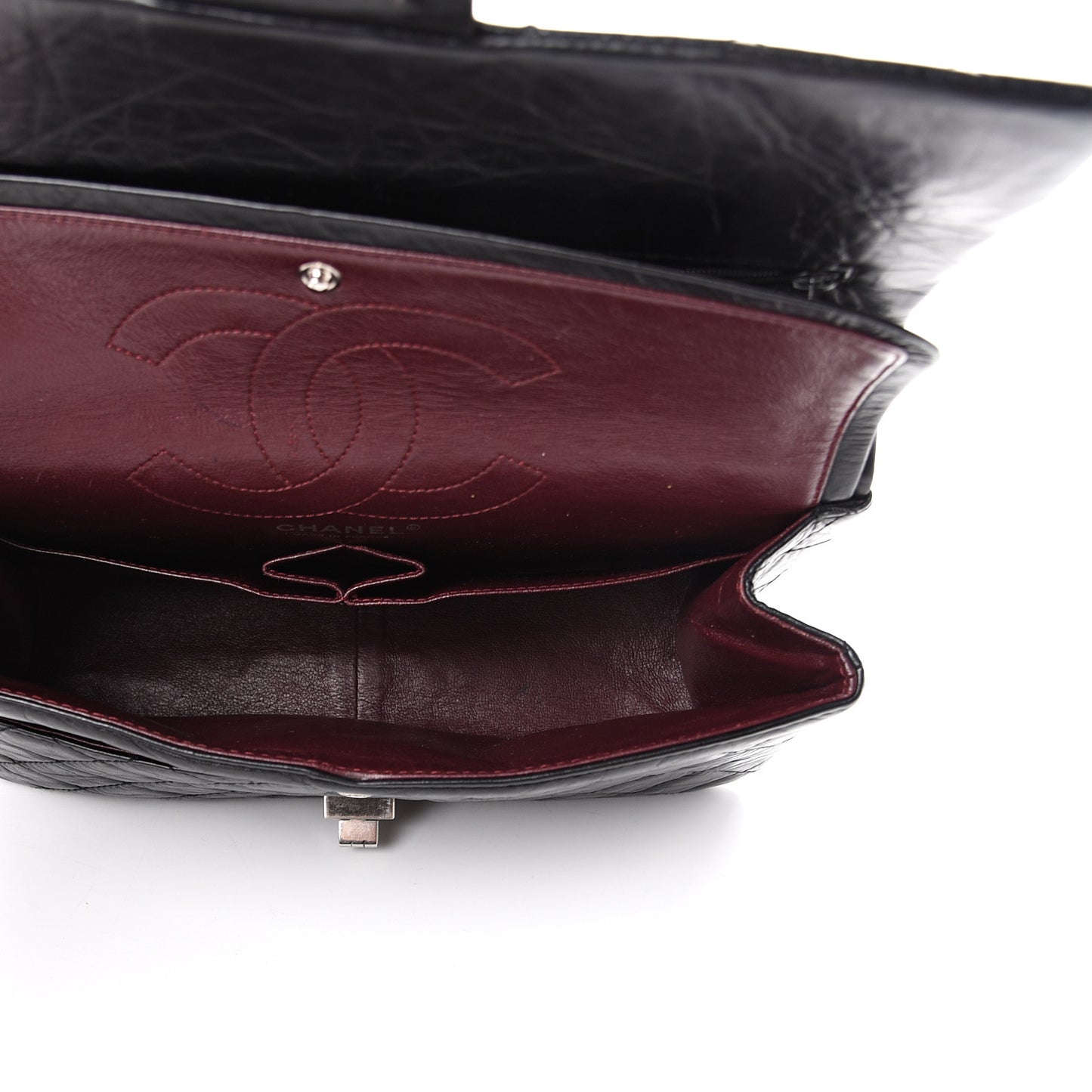 Aged Calfskin Quilted 2.55 Reissue 226 Flap Black