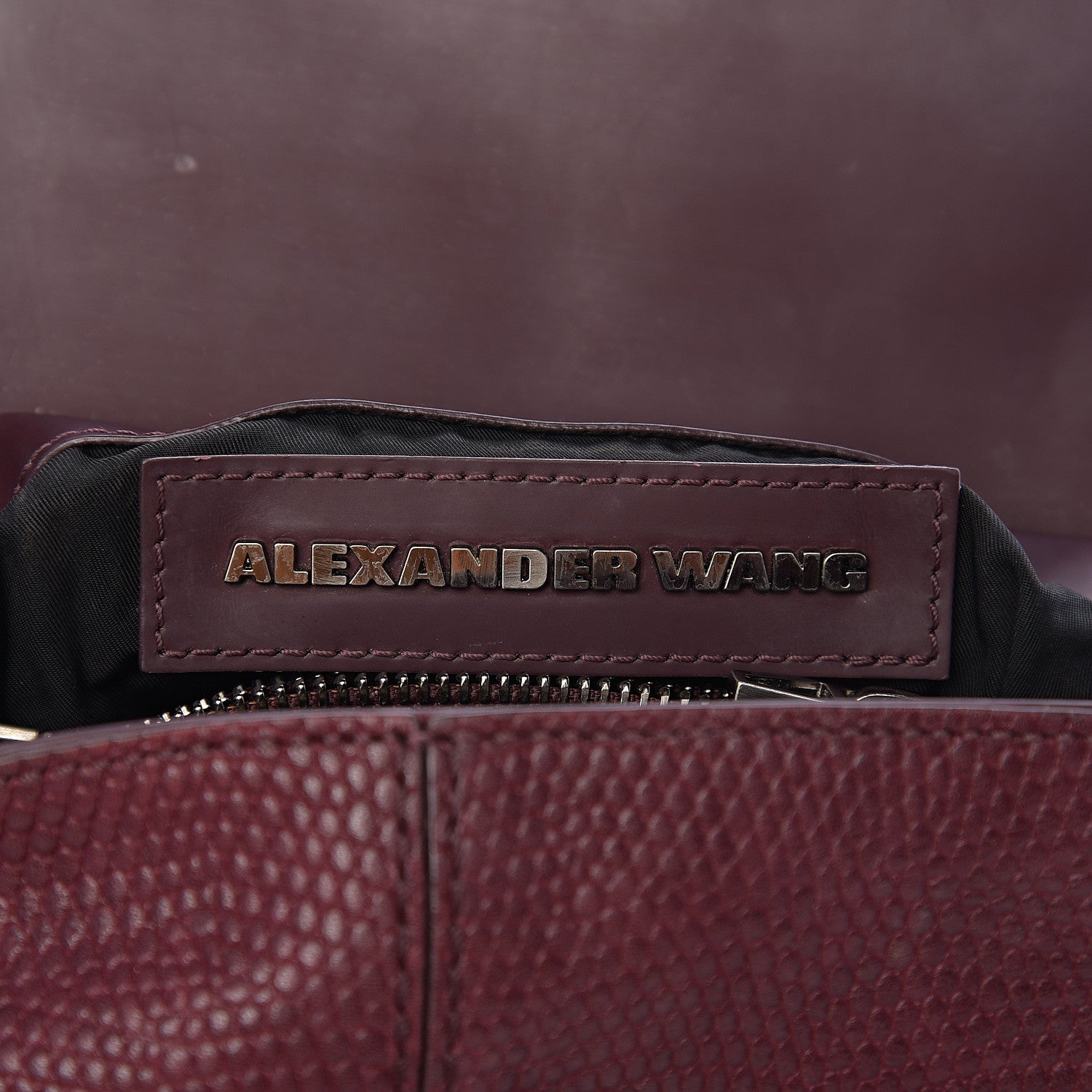 Alexander Wang Lizard Calfskin Embossed Small Marion Tote Oxblood Silver Hardware 5 of 8