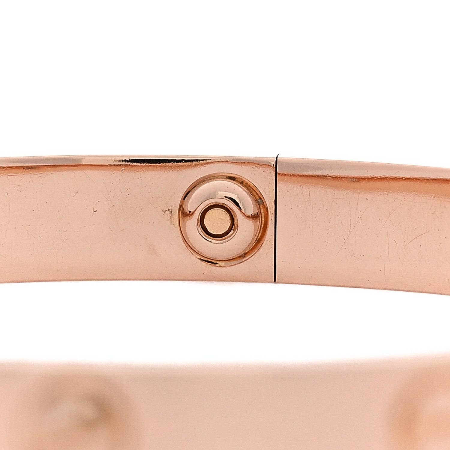 Cartier 18K Pink Gold 4 Diamond LOVE Bracelet 18 5 of 8