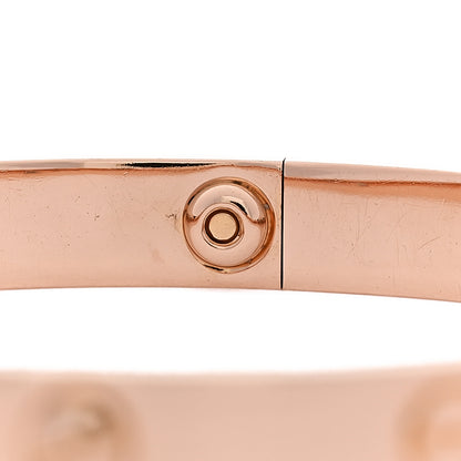 Cartier 18K Pink Gold 4 Diamond LOVE Bracelet 18 5 of 8
