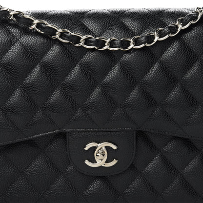 Chanel Caviar Quilted Jumbo Double Flap Black 10 of 11