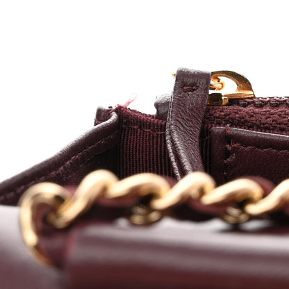 Chanel Lambskin Quilted Wallet On Chain WOC Burgundy 12 of 12