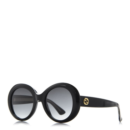 Gucci Acetate Round GG Sunglasses GG0139S Black 1 of 8