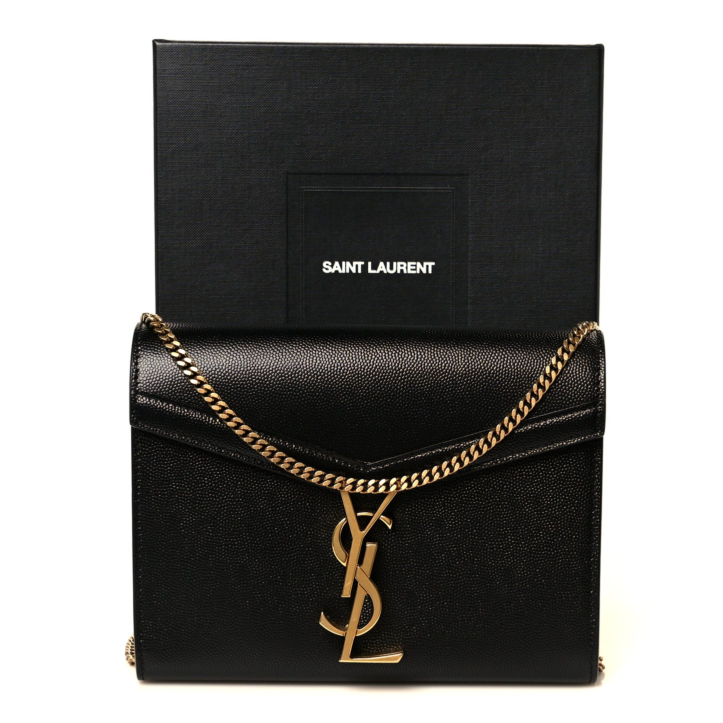 Grain De Poudre Monogram Cassandra Chain Wallet Black