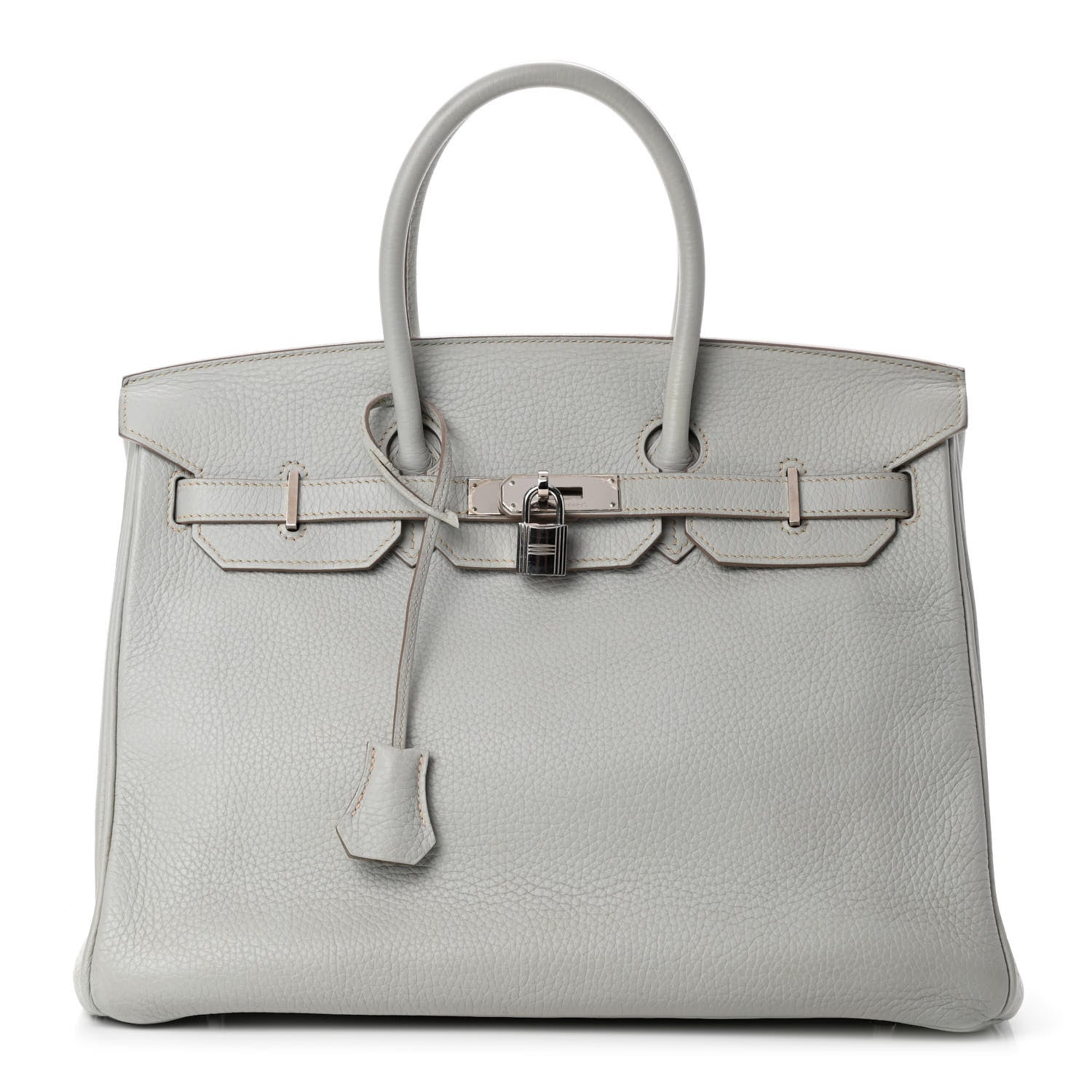 Hermes Taurillon Clemence Birkin 35 Gris Perle 1 of 13