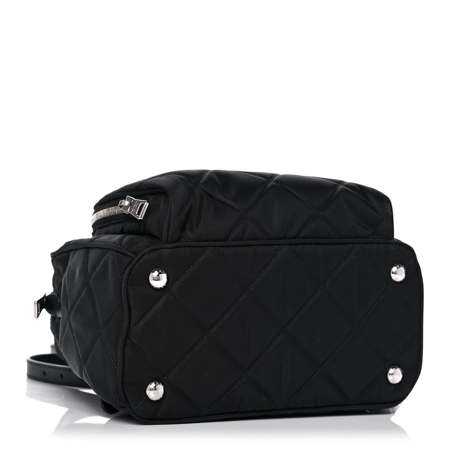 Nylon Tessuto Impuntu Quilted Backpack Black