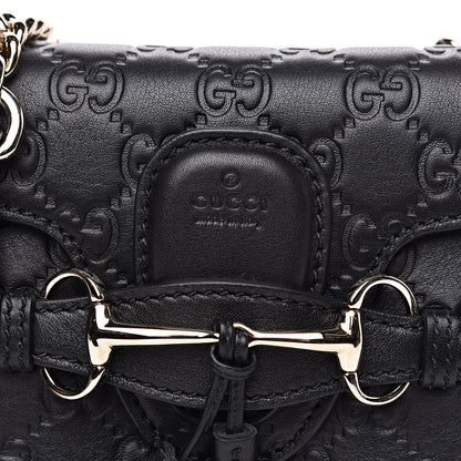 Gucci Guccissima Mini Emily Shoulder Bag Black 12 of 13