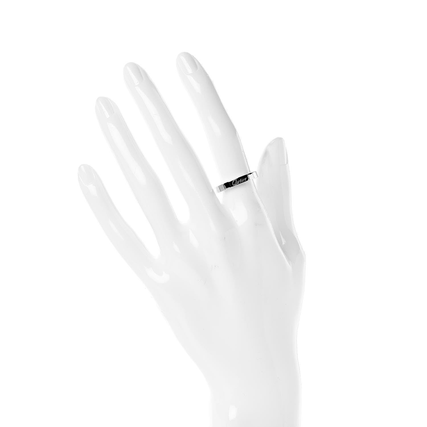 Cartier 18K White Gold Lanieres Ring 50 5.25 2 of 4