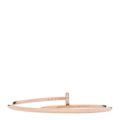 Cartier 18K Pink Gold Diamond Small Juste Un Clou Bracelet 16 2 of 4