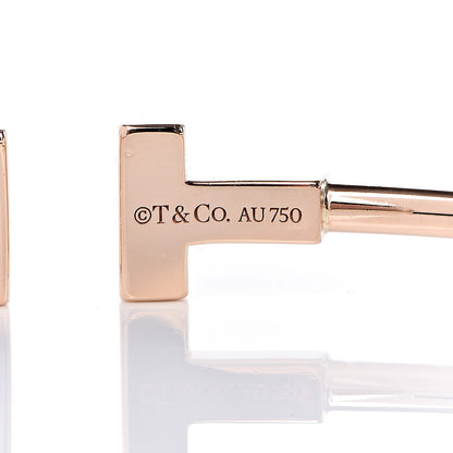 Tiffany 18K Rose Gold Narrow T Wire Bracelet 4 of 4