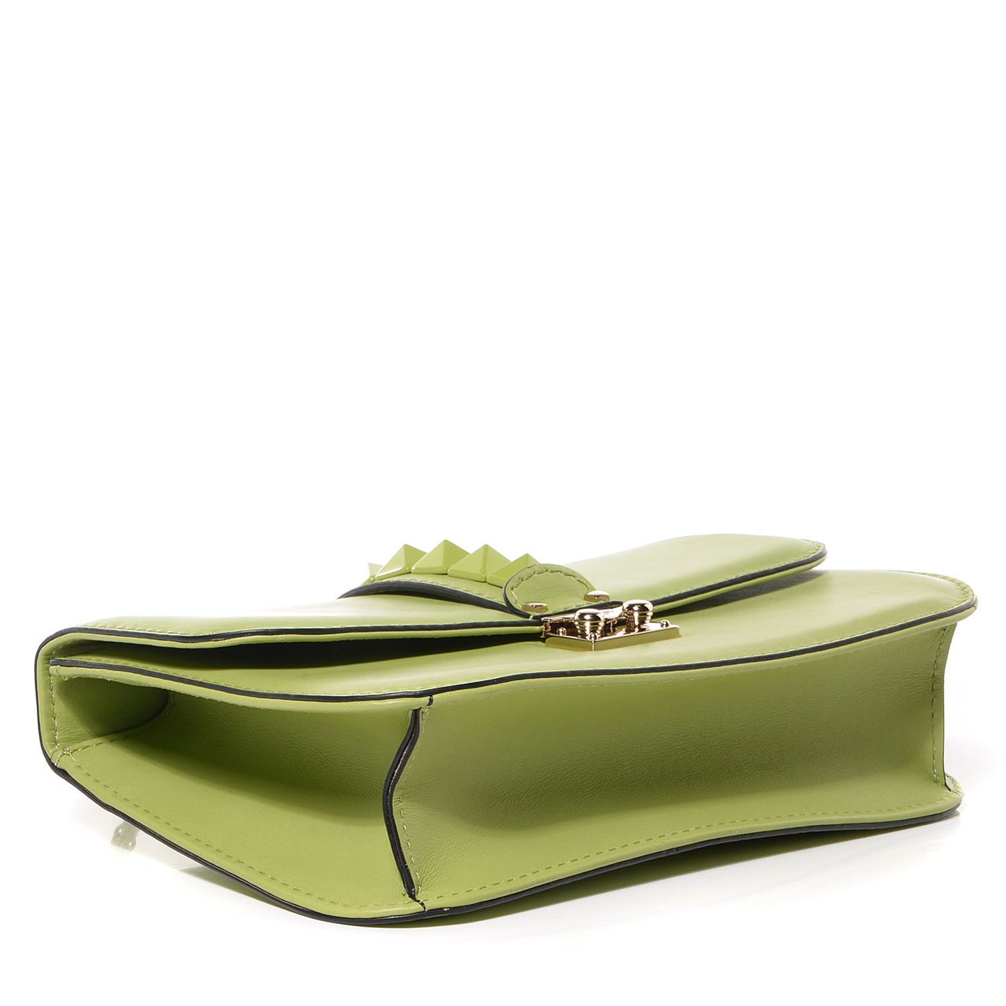 Vitello Medium Glam Lock Rockstud Flap Pop Apple