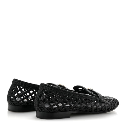 Chanel Braided Lambskin CC Mocassin Loafers 39 Black 5 of 9