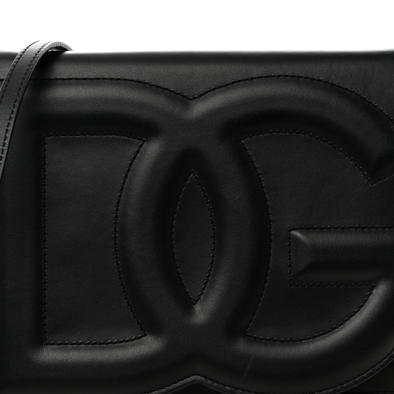 Dolce & Gabbana Calfskin DG Logo Flap Crossbody Bag Black 7 of 10