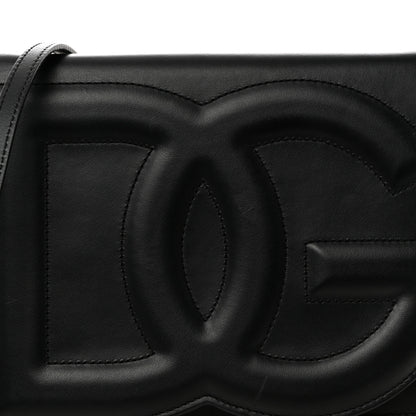 Dolce & Gabbana Calfskin DG Logo Flap Crossbody Bag Black 7 of 10