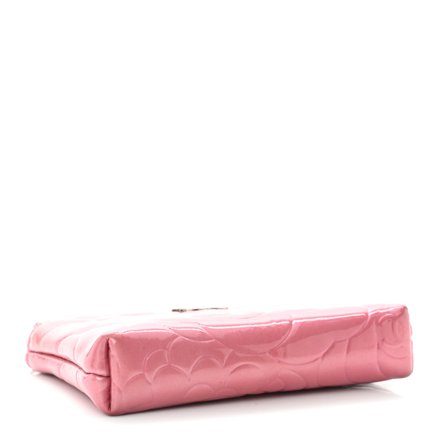 Patent Camellia Embossed Key Holder Case Rose