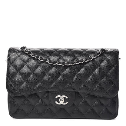 Chanel Caviar Quilted Jumbo Double Flap Black 1 of 11