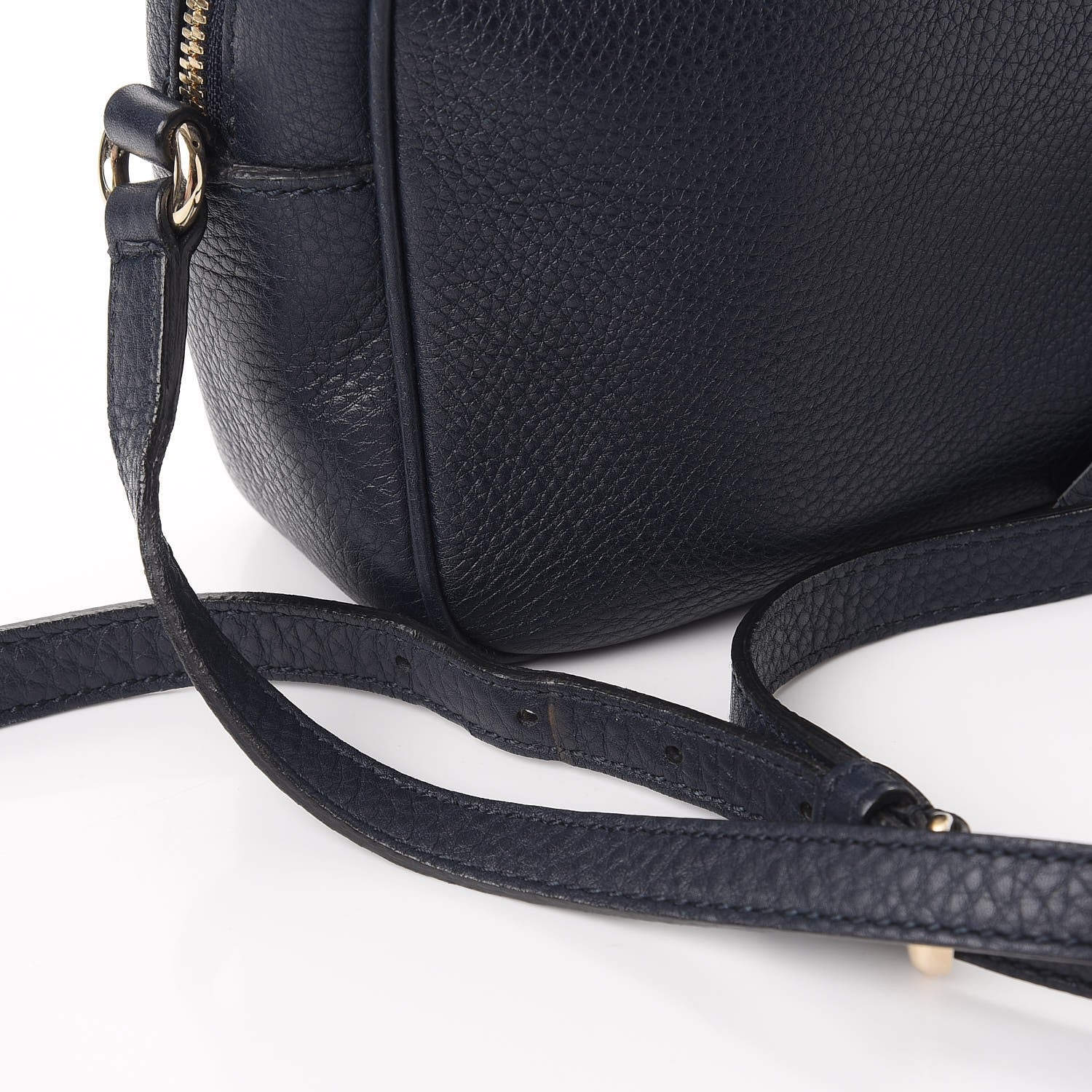 Gucci Pebbled Calfskin Small Soho Disco Bag Blue 8 of 9