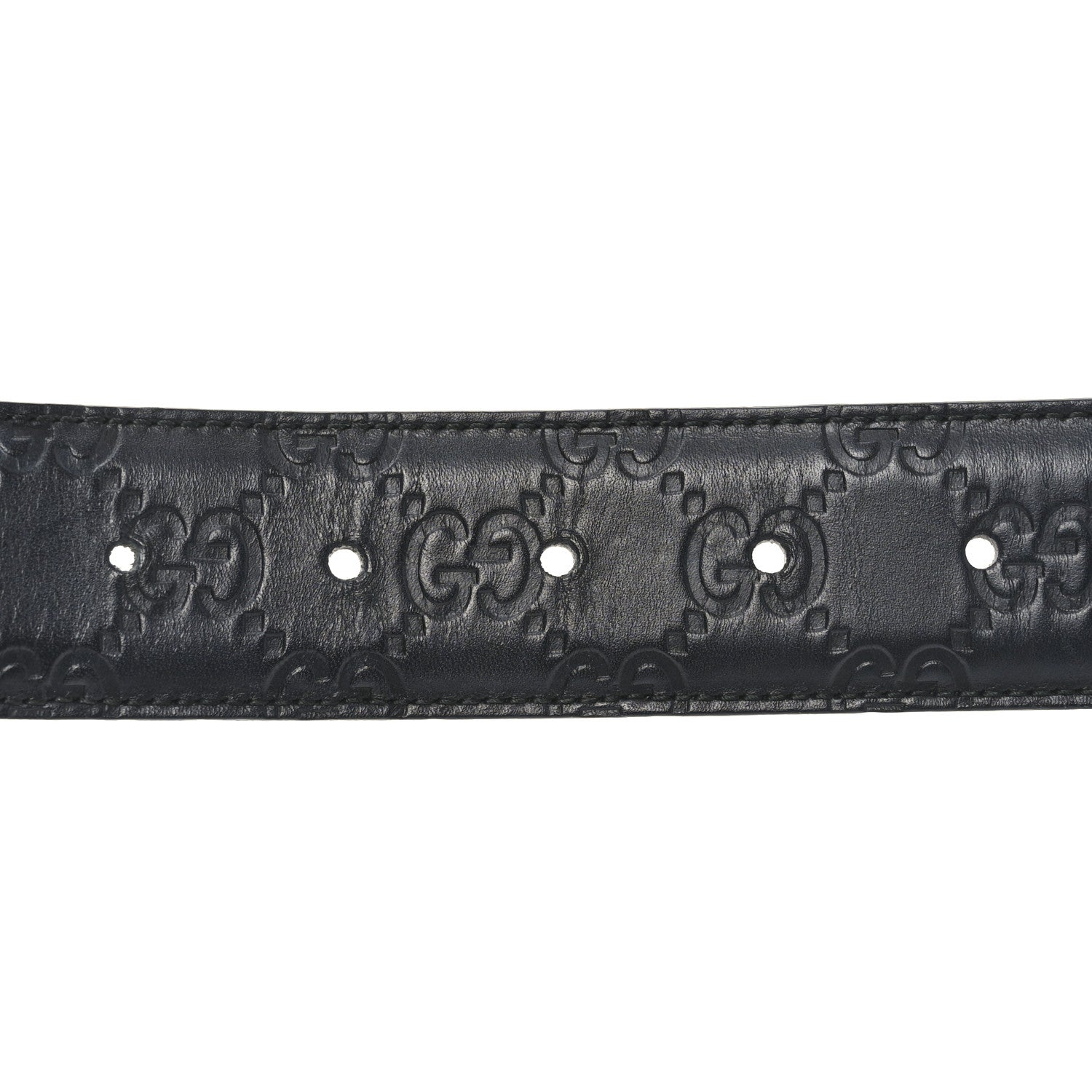 Gucci Guccissima Signature Interlocking G 37mm Belt 90 36 Black 4 of 5