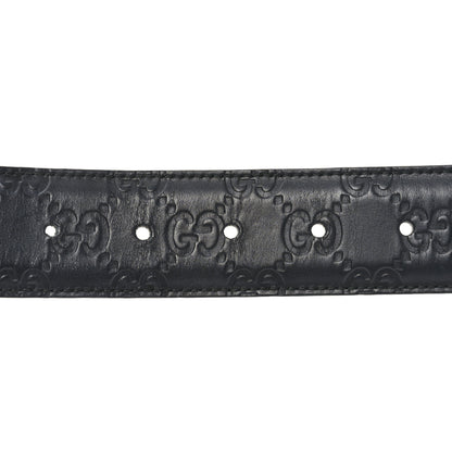 Gucci Guccissima Signature Interlocking G 37mm Belt 90 36 Black 4 of 5