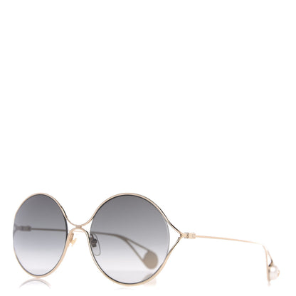 Gucci Round Pearl Tip Sunglasses GG0253S Gold 1 of 8