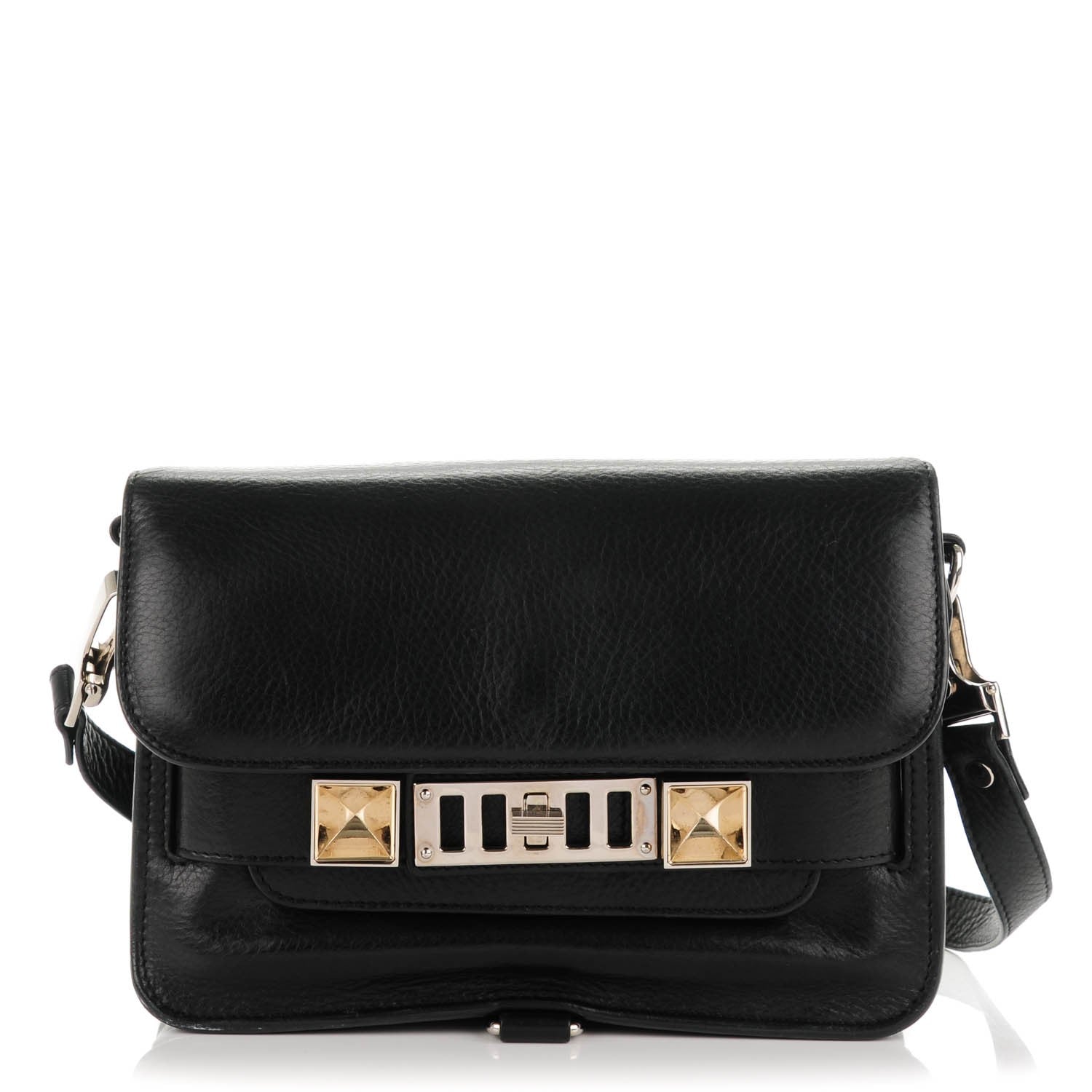 Proenza Schouler Textured Calfskin Mini PS11 Classic Shoulder Bag Black 1 of 7