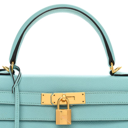 Hermes Epsom Kelly Sellier 28 Bleu Atoll 4 of 10