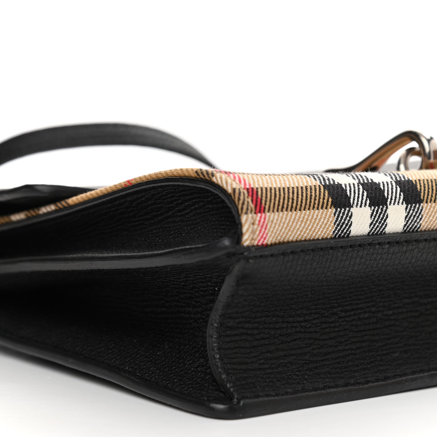 Burberry Derby Calfskin House Check Mini Macken Crossbody Bag Black 10 of 13