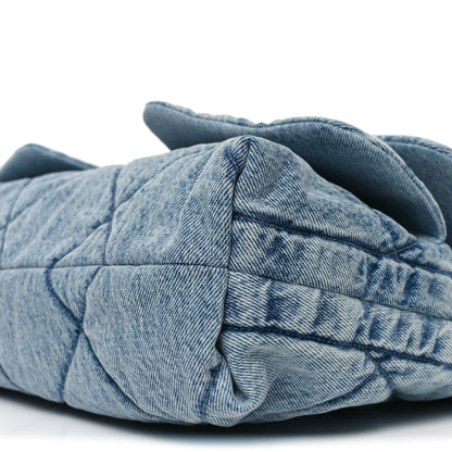 Chanel Washed Denim Quilted Maxi Flap Bag Blue 10 of 11