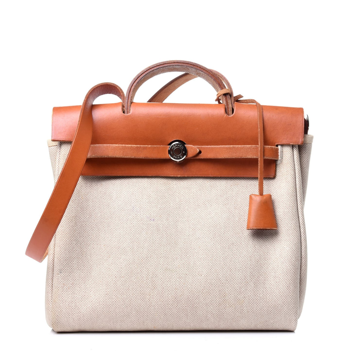 Toile Vache Calfskin Herbag 30 PM Backpack Natural