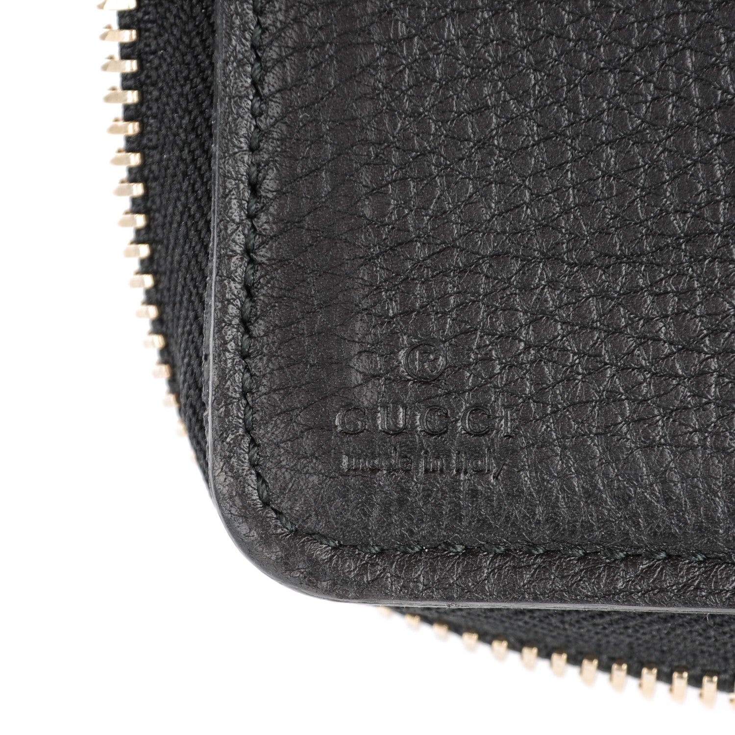 Gucci Pebbled Calfskin Soho Travel Document Case Black 7 of 8