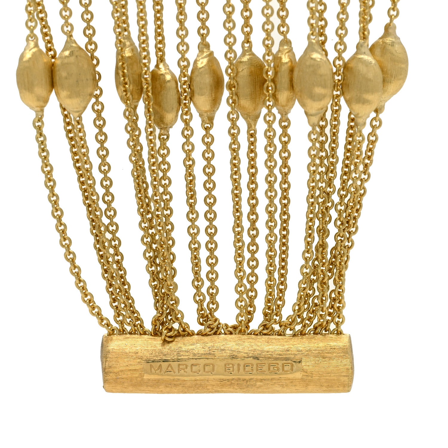 Marco Bicego 18K Yellow Gold Diamond Siviglia 20 Strand Bracelet 4 of 5
