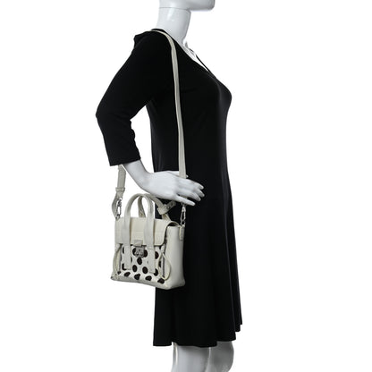 3.1 Phillip Lim Calf Hair Polka Dot Mini Pashli Satchel White Black 2 of 11