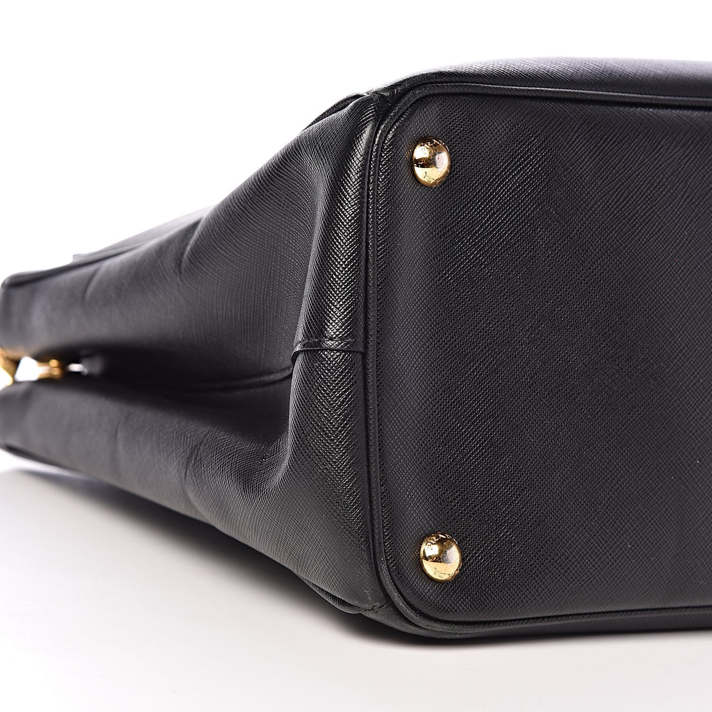 Saffiano Large Galleria Double Zip Tote Black