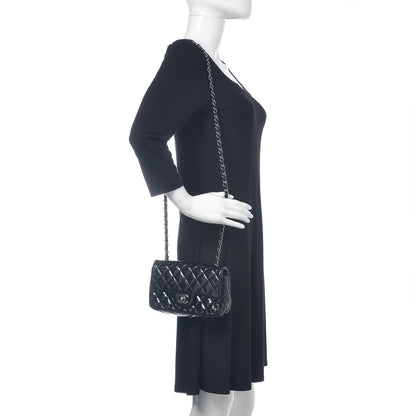 Chanel Patent Calfskin Quilted Mini Rectangular Flap Black 2 of 11